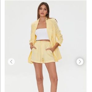 NWT-  Linen-Blend Double-Breasted Blazer